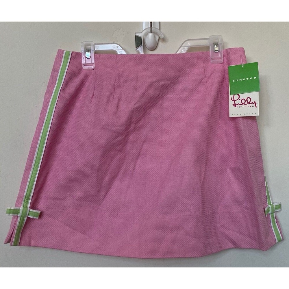 NWT Lilly Pulitzer Kimilyn Pink‎ Cotton Blend Short Skirt Size 10, MSRP $120